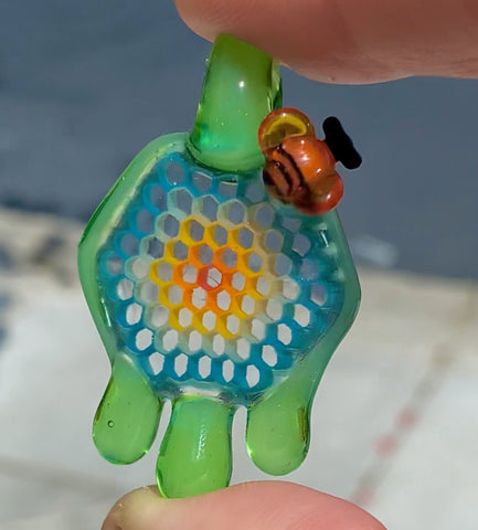 Joe P Glass- HoneyComb Pendant