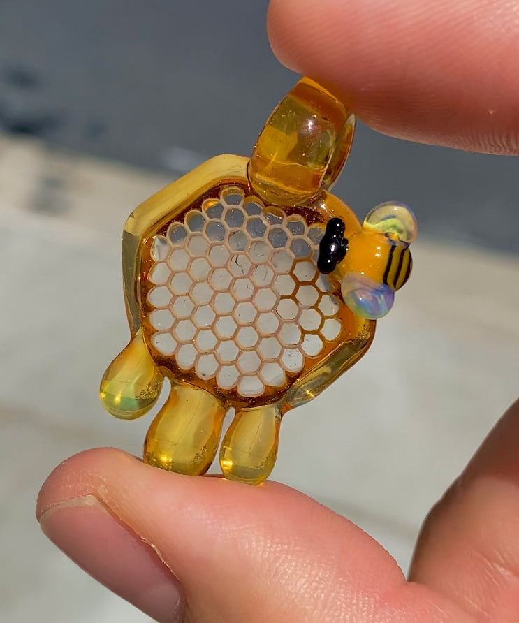 Joe P Glass- HoneyComb Pendant #4