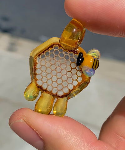 Joe P Glass- HoneyComb Pendant #4