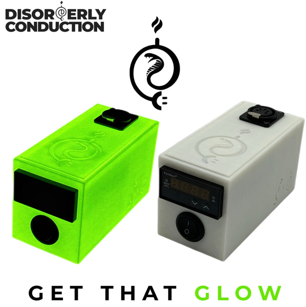 *New XL-Dual Cobra 3D PRINTED E-NAIL (GLOW WHITE  Show Edition)