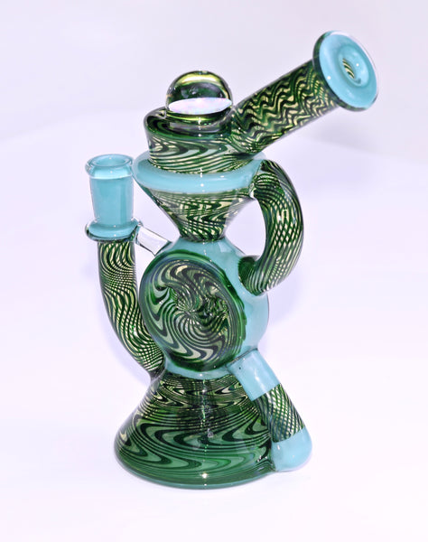 A1 glass Green line work and mint