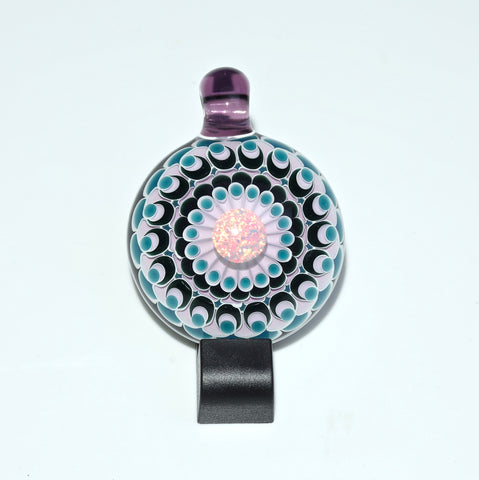 Olour Mandala Pendant Teal w/ large opal