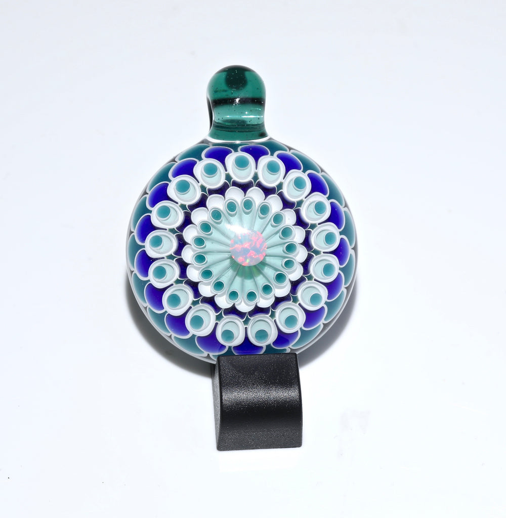Olour Mandala Pendant Blue & Mint w/opal