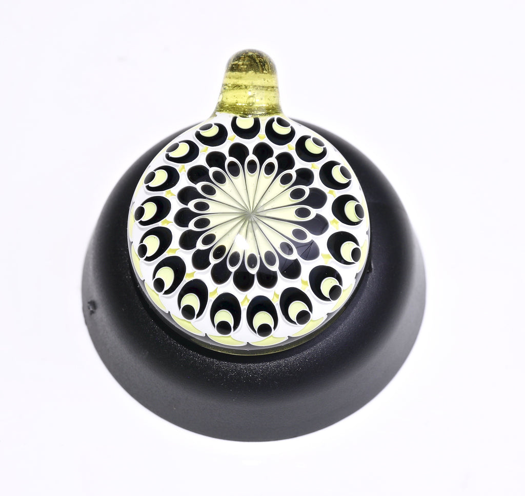 Olour Mandala Pendant Black & Yellow