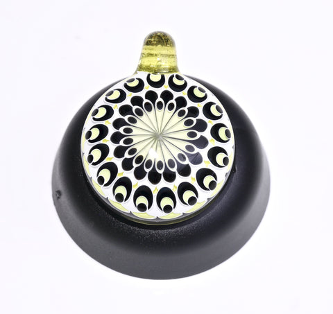 Olour Mandala Pendant Black & Yellow