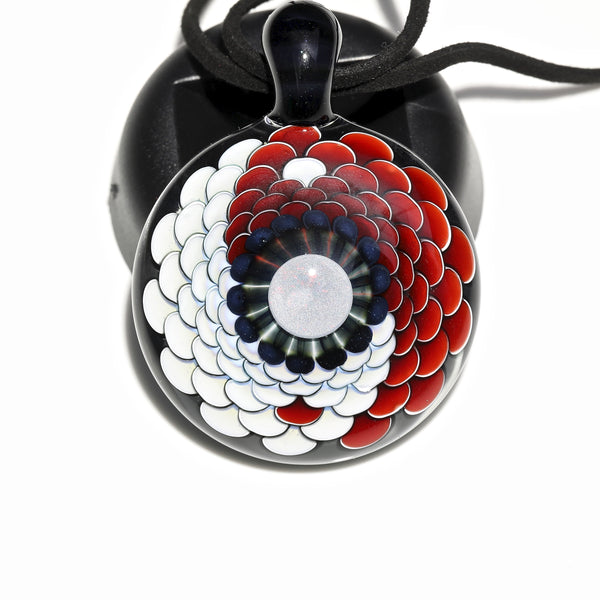 Juju Glass Red & WhiteYin & Yang