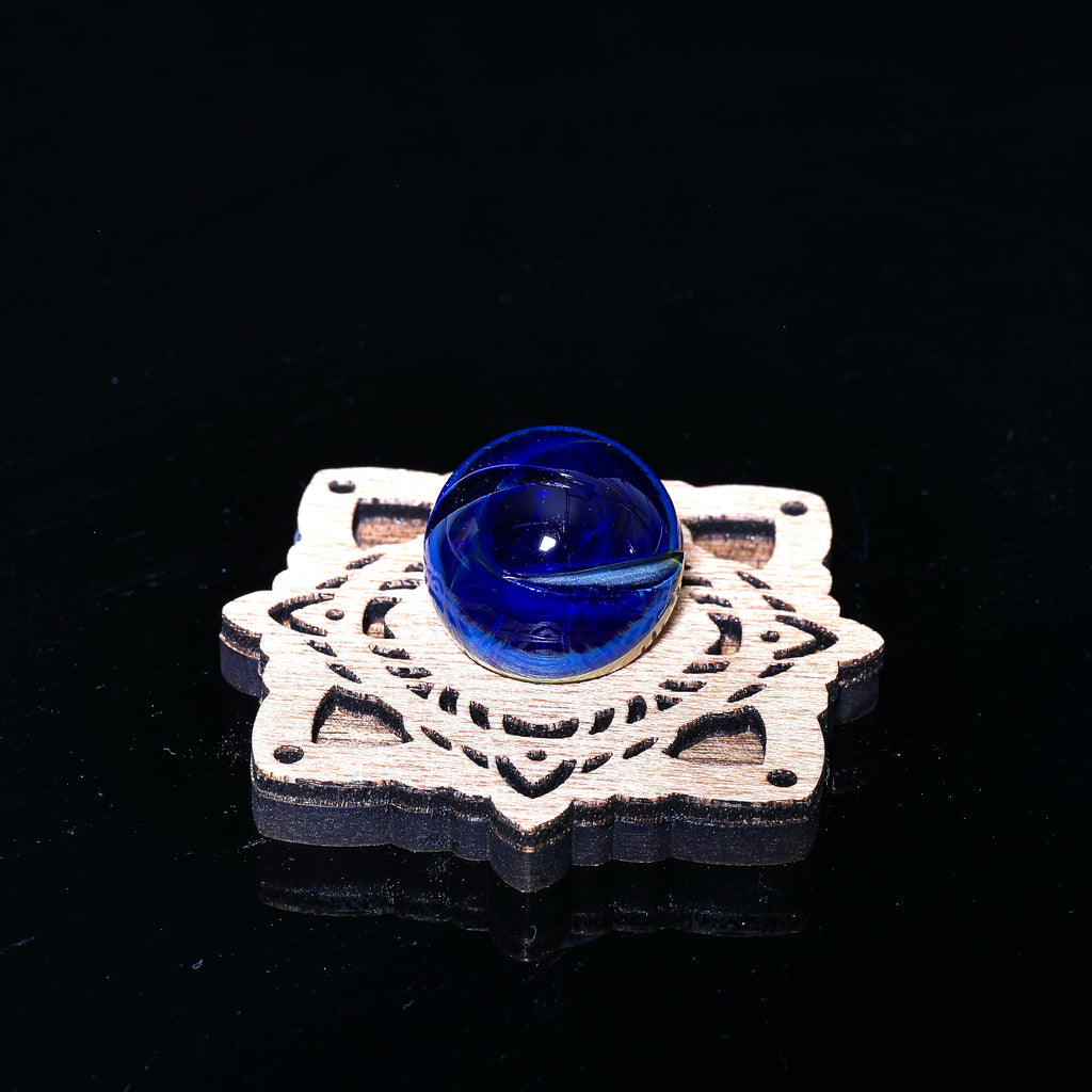 Cory Clark- Blue  Carving Spinner Marbles