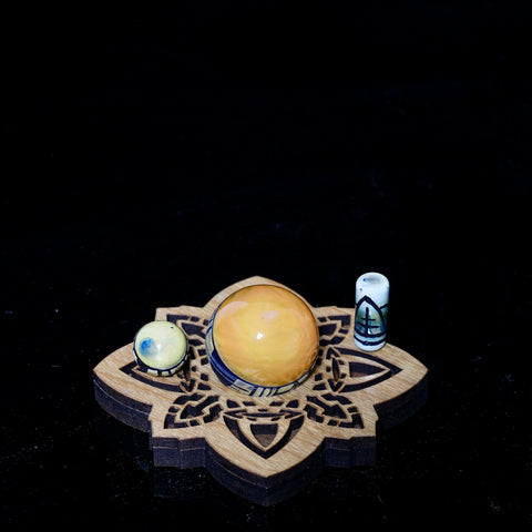 Cory Clark- Cream Gold Carving slurper sets