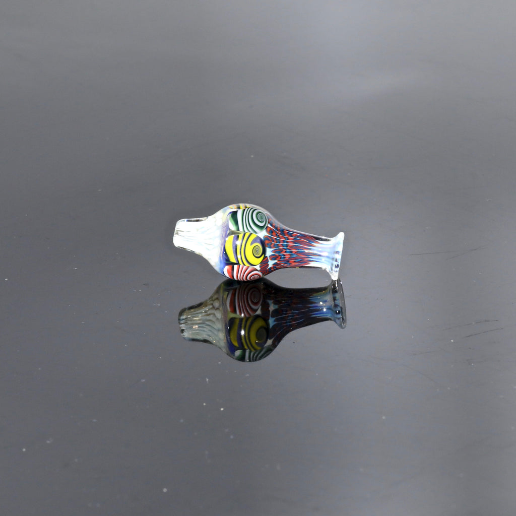 Hermit Glass Thumbprint Bubble Cap & Stand