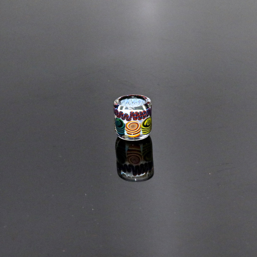 Hermit Glass Thumbprint Bubble Cap & Stand