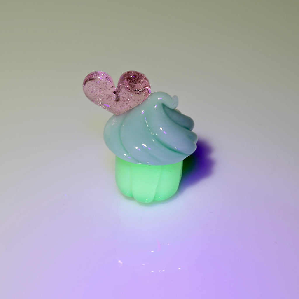 Bambi Glass Mint & UV Cupcake pendant
