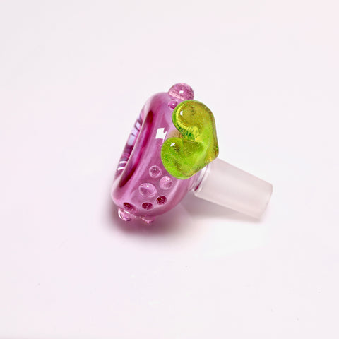Bambi Glass 14mm Crippy Heart and Telemagenta Slide