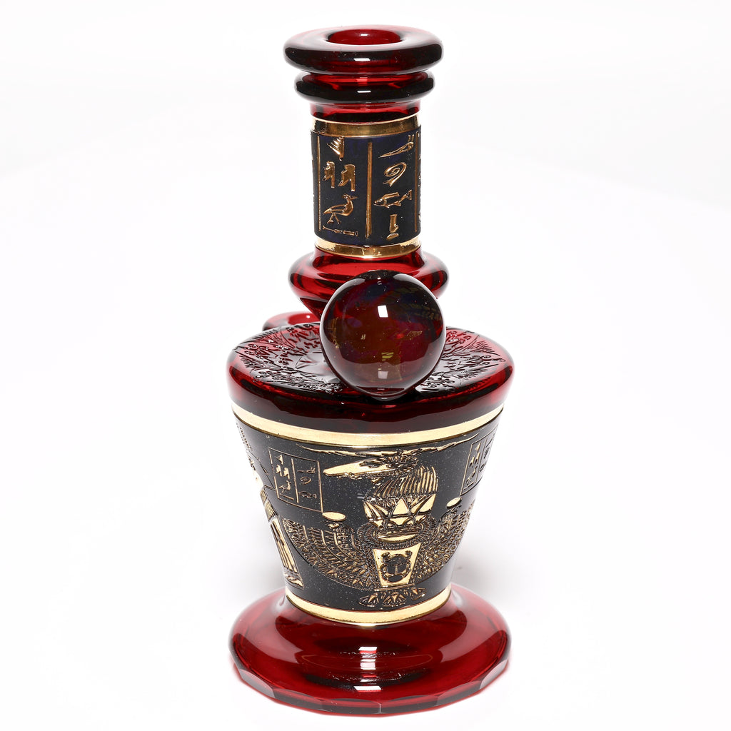 Red Goat Pipe "Ram of Mendes" / Pomagranate Marble Rig