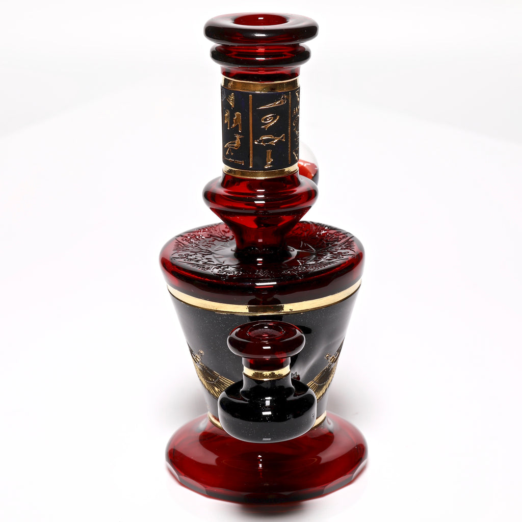 Red Goat Pipe "Ram of Mendes" / Pomagranate Marble Rig