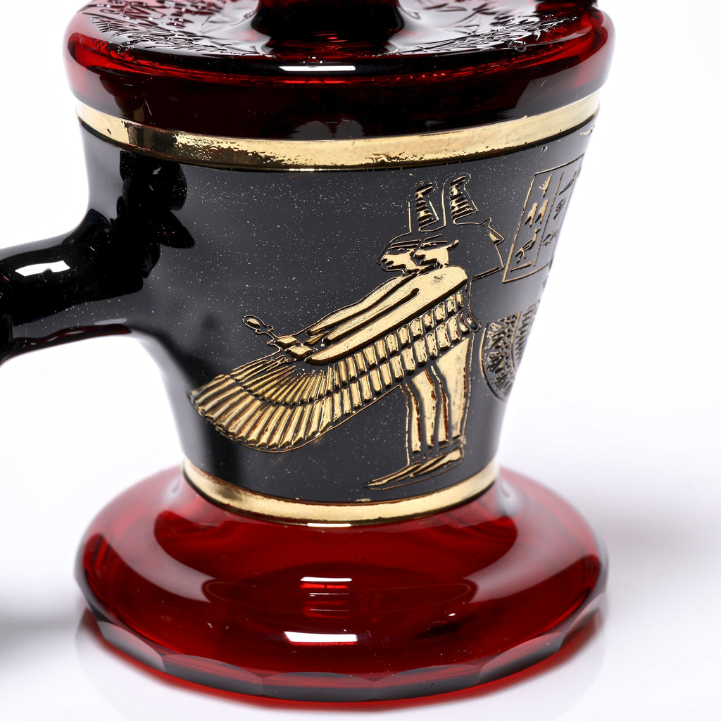 Red Goat Pipe "Ram of Mendes" / Pomagranate Marble Rig