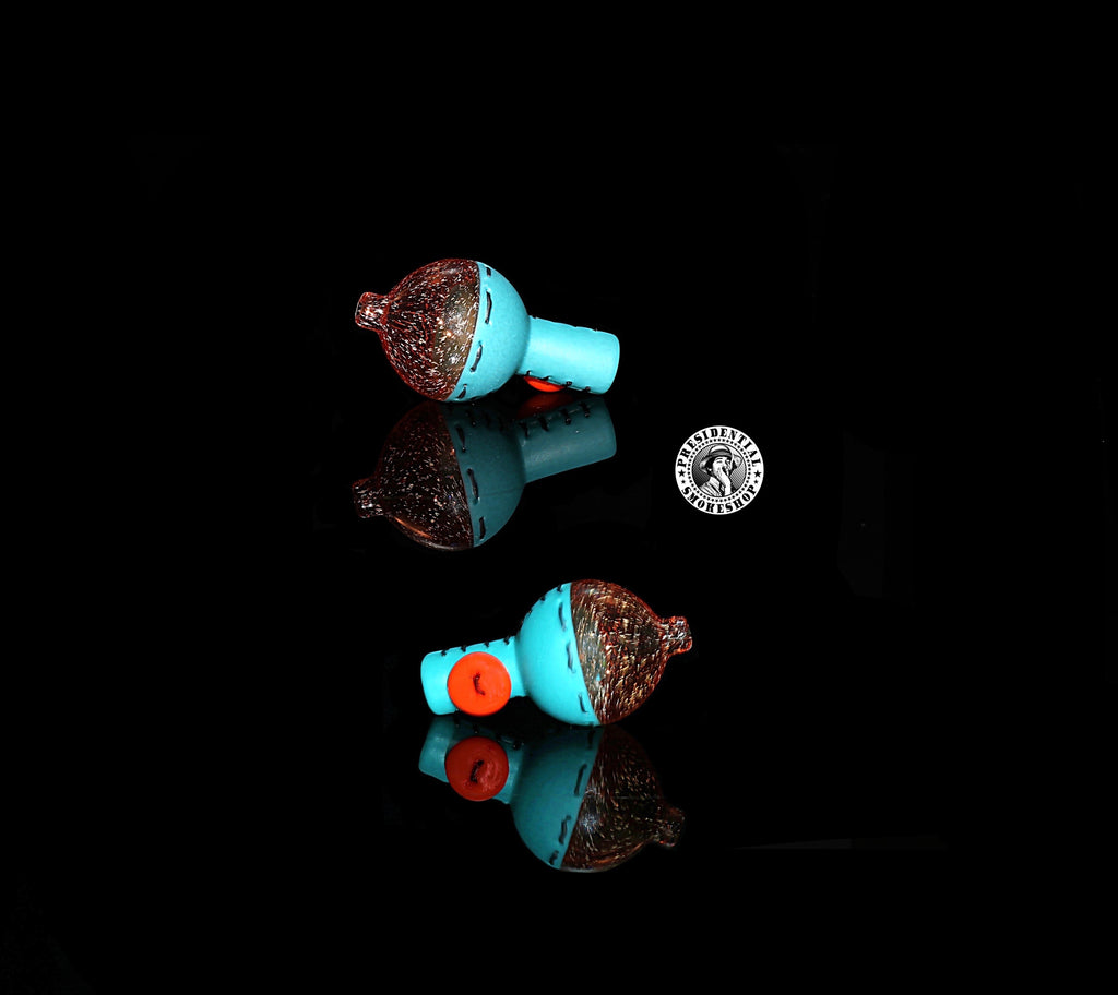 Aqua Azul w/ Red Dicro Bubble Cap