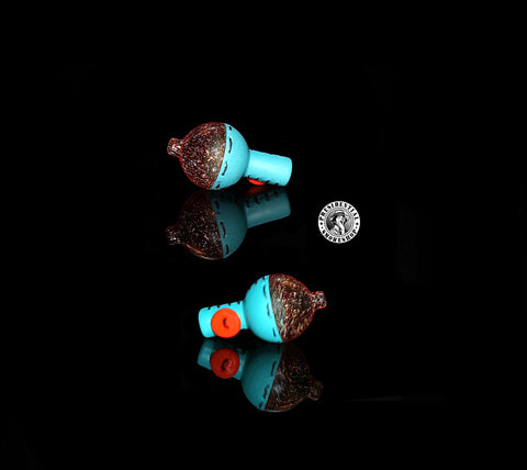 Aqua Azul w/ Red Dicro Bubble Cap