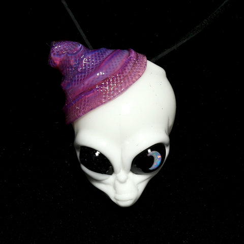 Ghost Glass- Lotus White Pendant