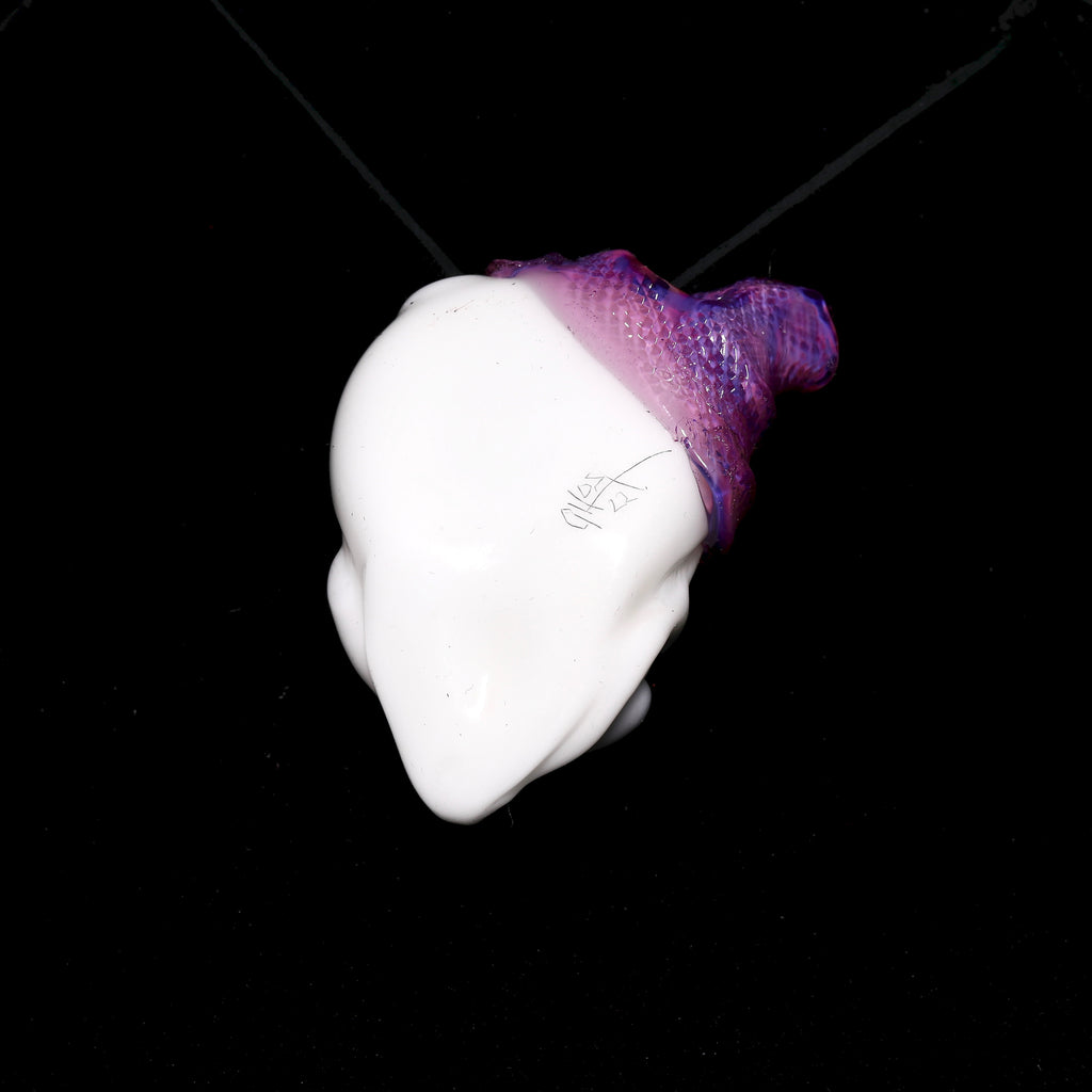 Ghost Glass- Lotus White Pendant