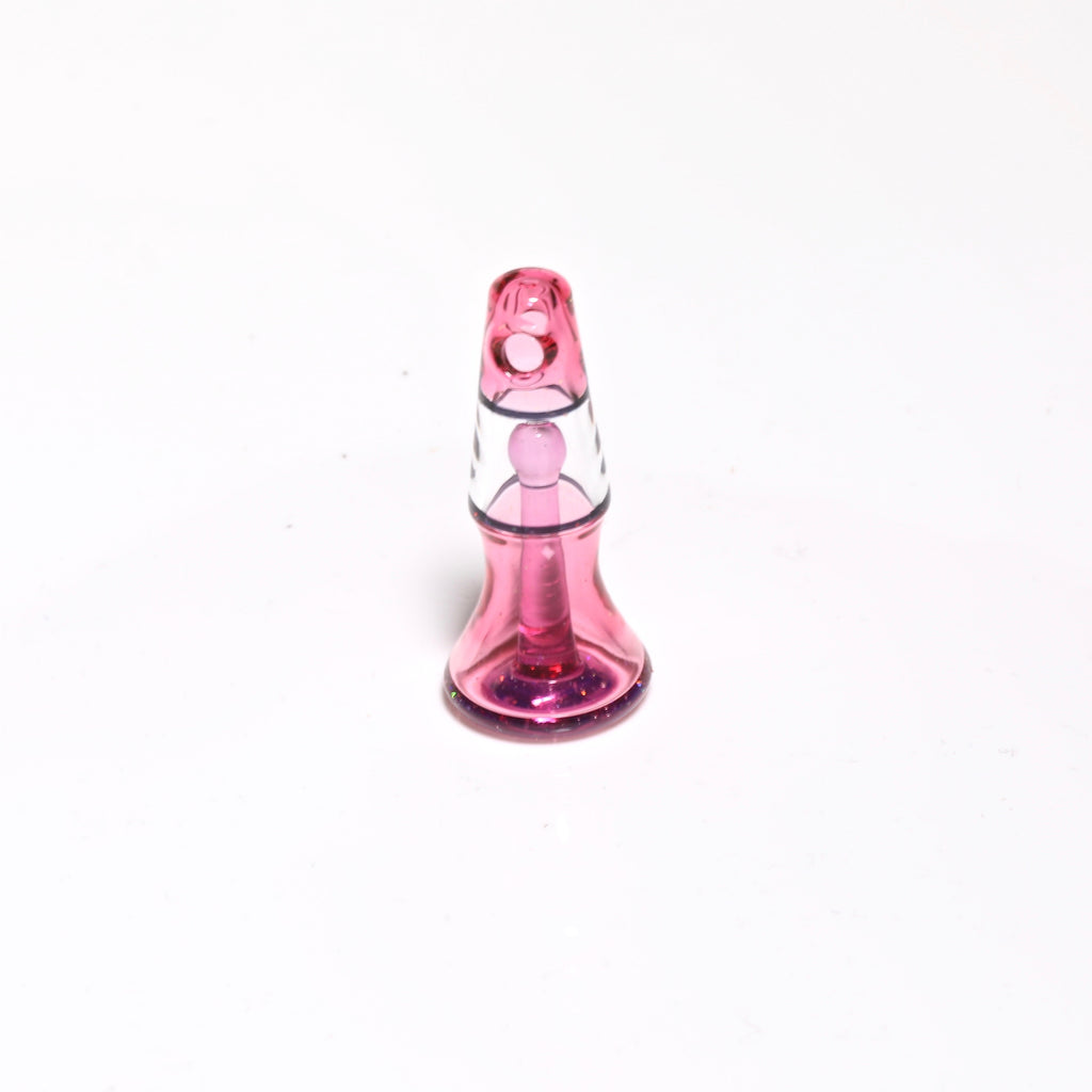 Blue Grass Lamp-Gold Ruby Over Clear