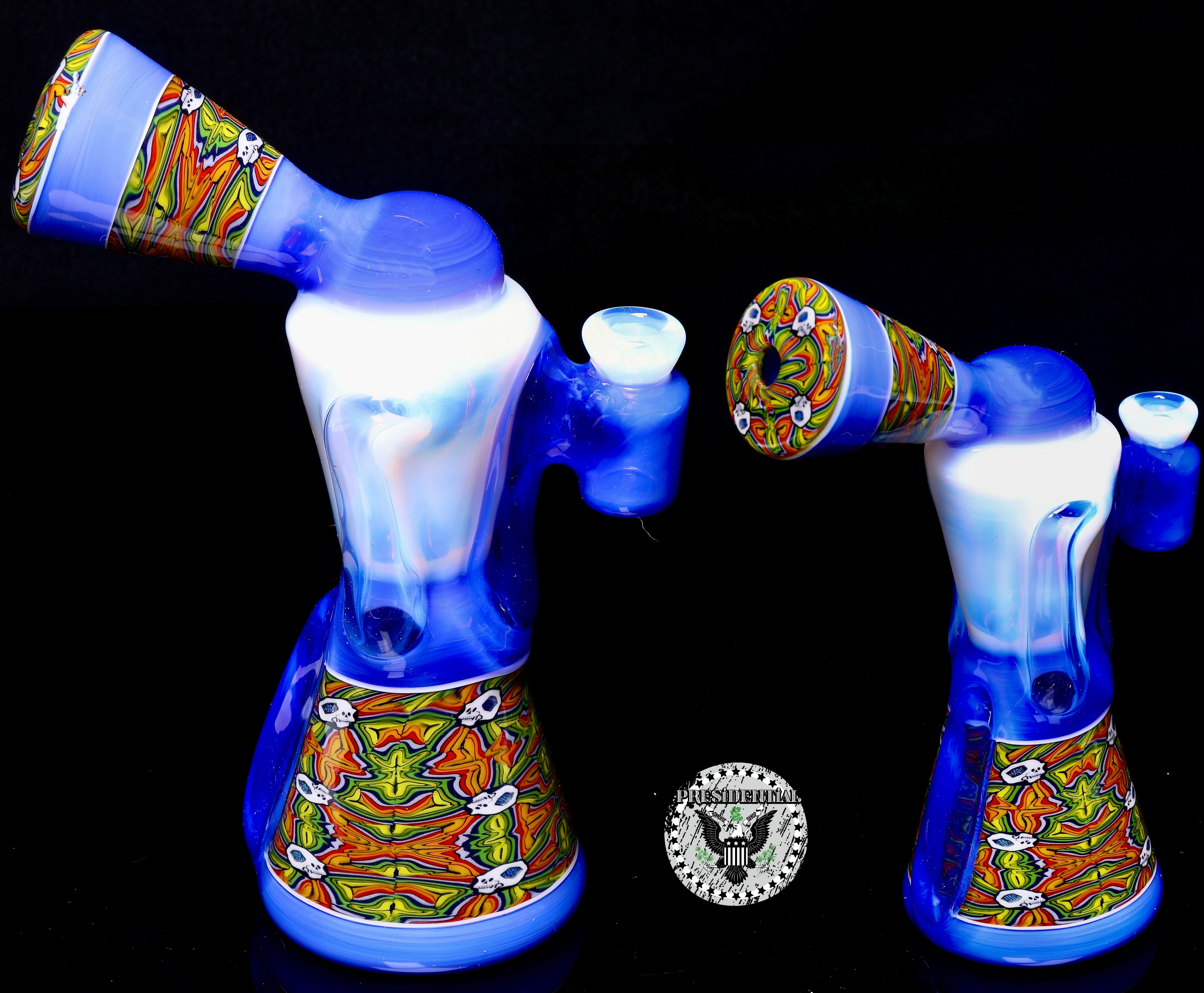 Rycrafted Rig @rycraftedglass x AKM- AKM Full Size Recycler - PresidentialSS