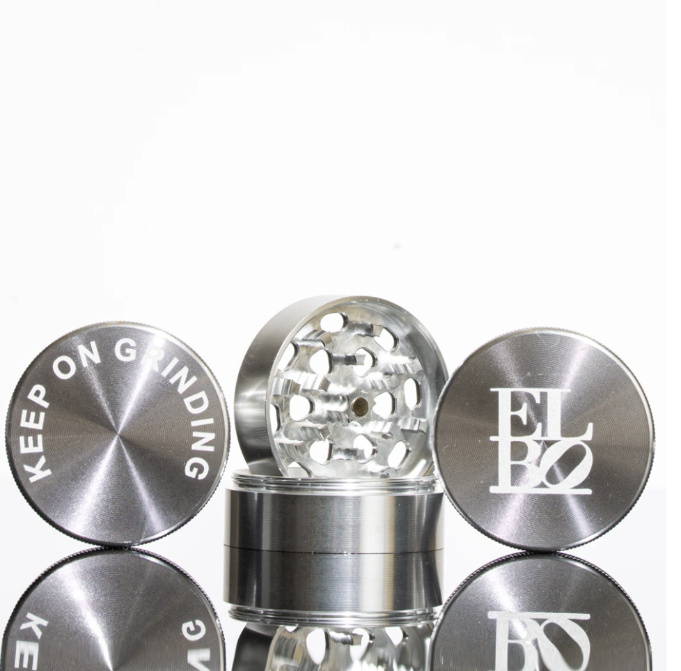 Elbo - Silver 70mm & 55mm  Luxury 4 Piece Grinder - Stainless