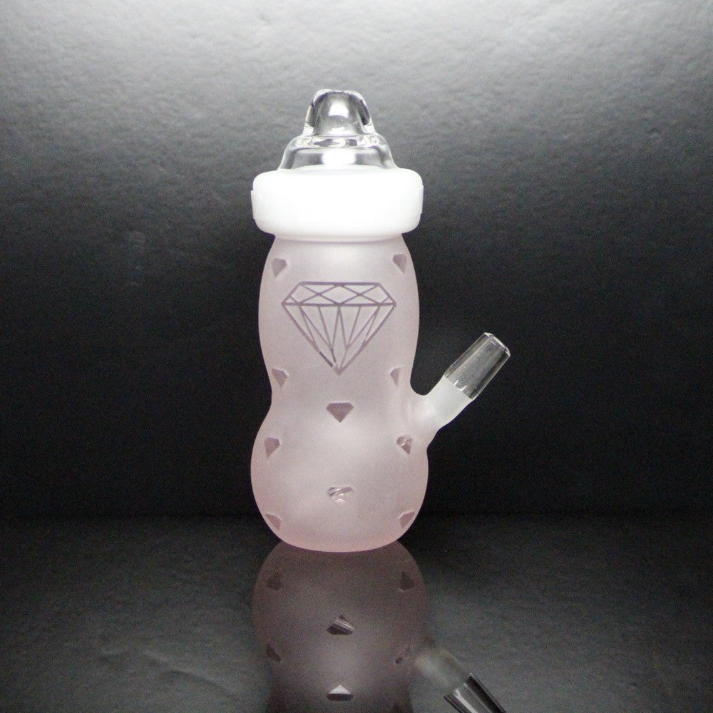 Pink Diamond Sand Blasted Baby Bottle