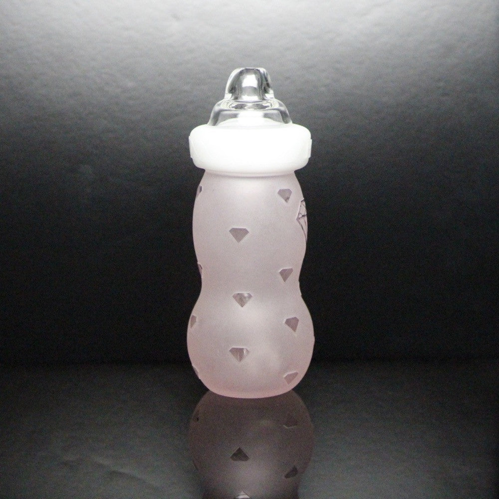 Pink Diamond Sand Blasted Baby Bottle