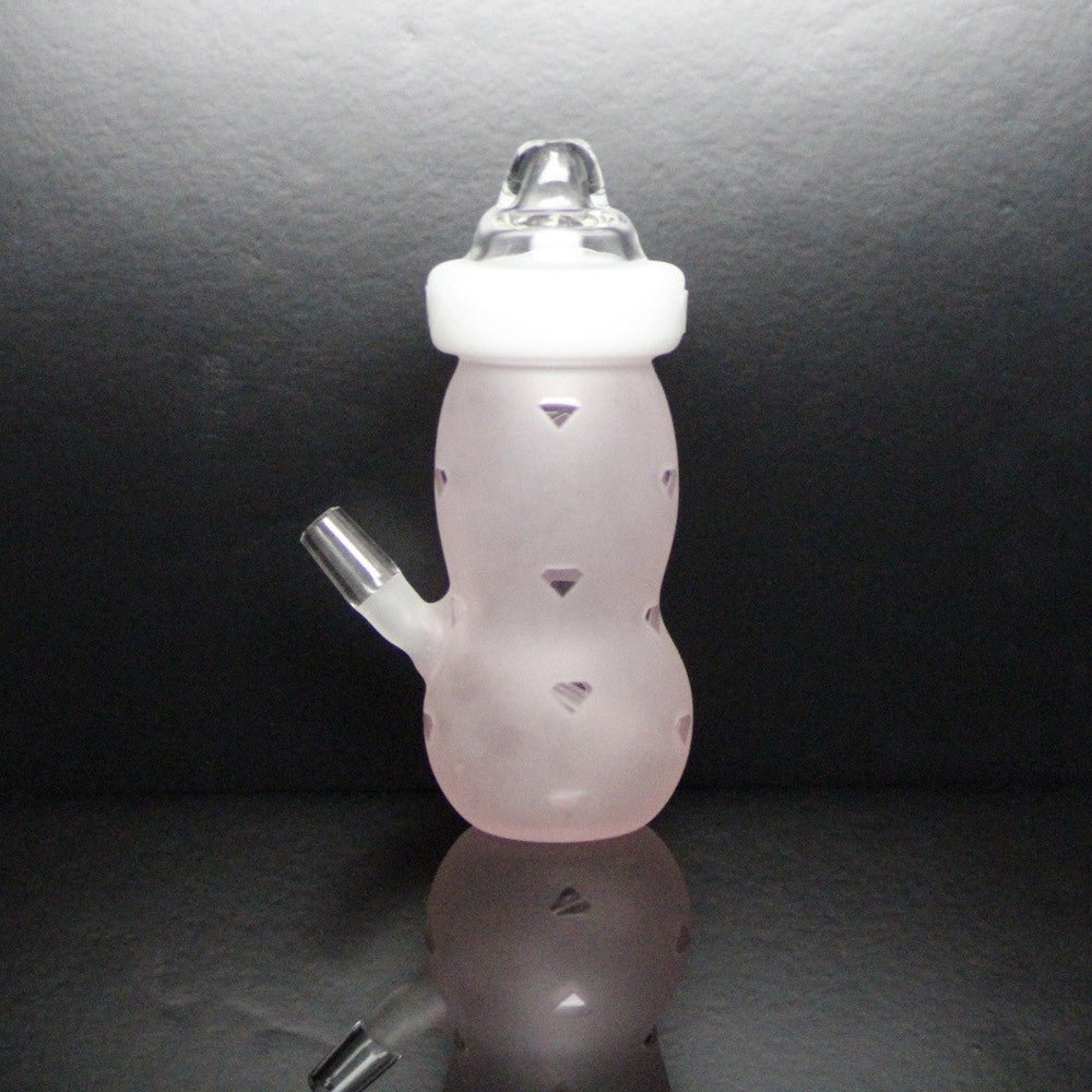 Pink Diamond Sand Blasted Baby Bottle