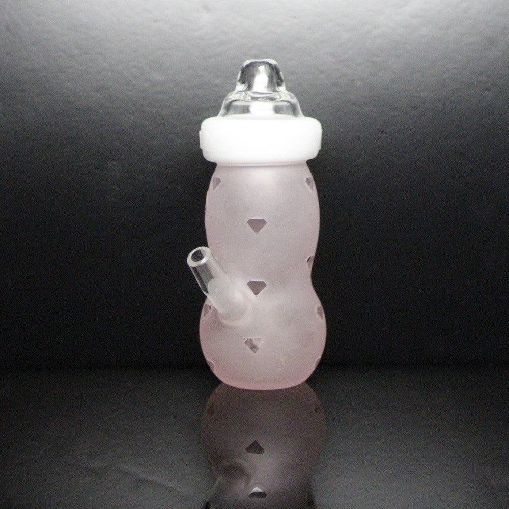 Pink Diamond Sand Blasted Baby Bottle