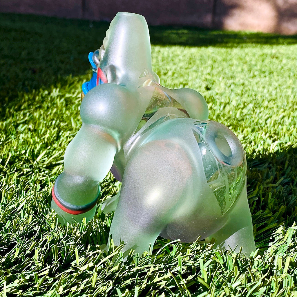 “Overcome Fear” Sandblasted Trilla Gorilla Rig [on all fours] with Gold Grills