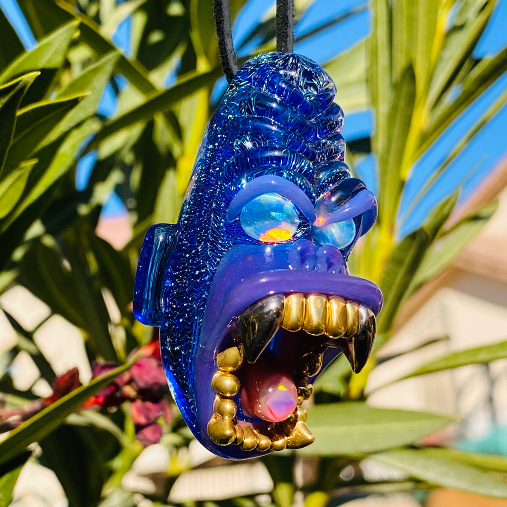 Trilla Gorilla Pendant with Gold Grills Opal eater