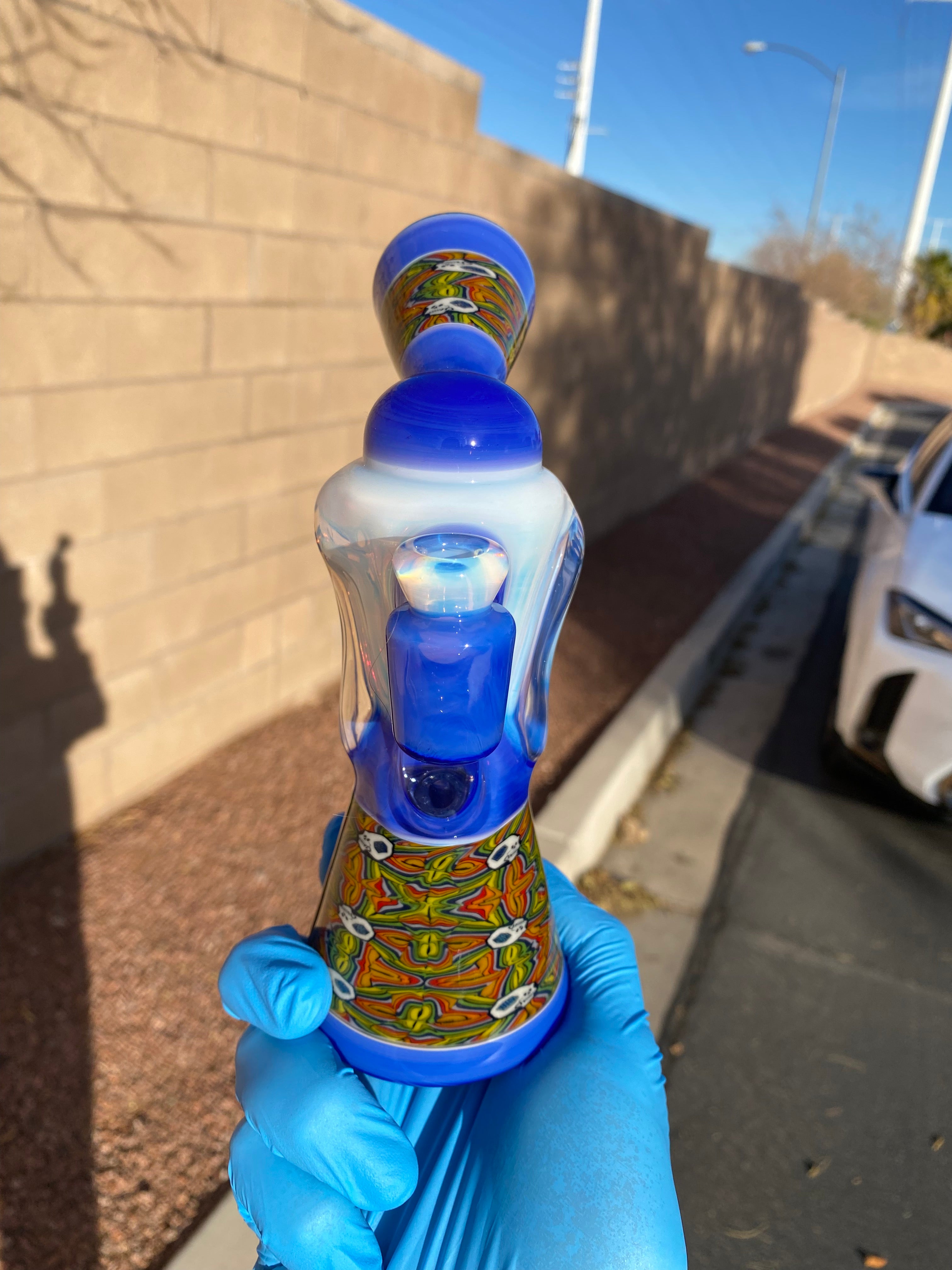 Rycrafted Rig @rycraftedglass x AKM- AKM Full Size Recycler - PresidentialSS