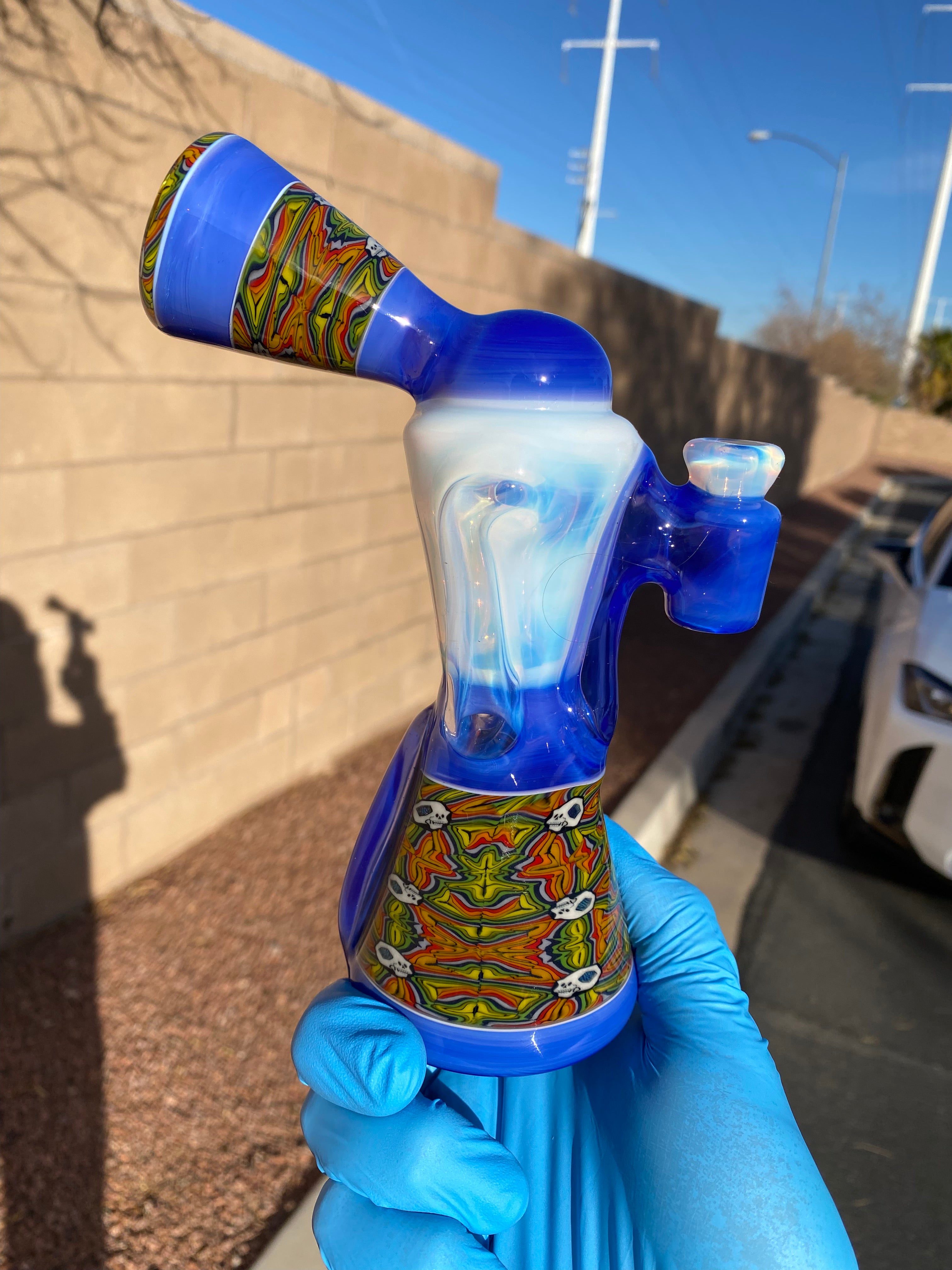 Rycrafted Rig @rycraftedglass x AKM- AKM Full Size Recycler - PresidentialSS