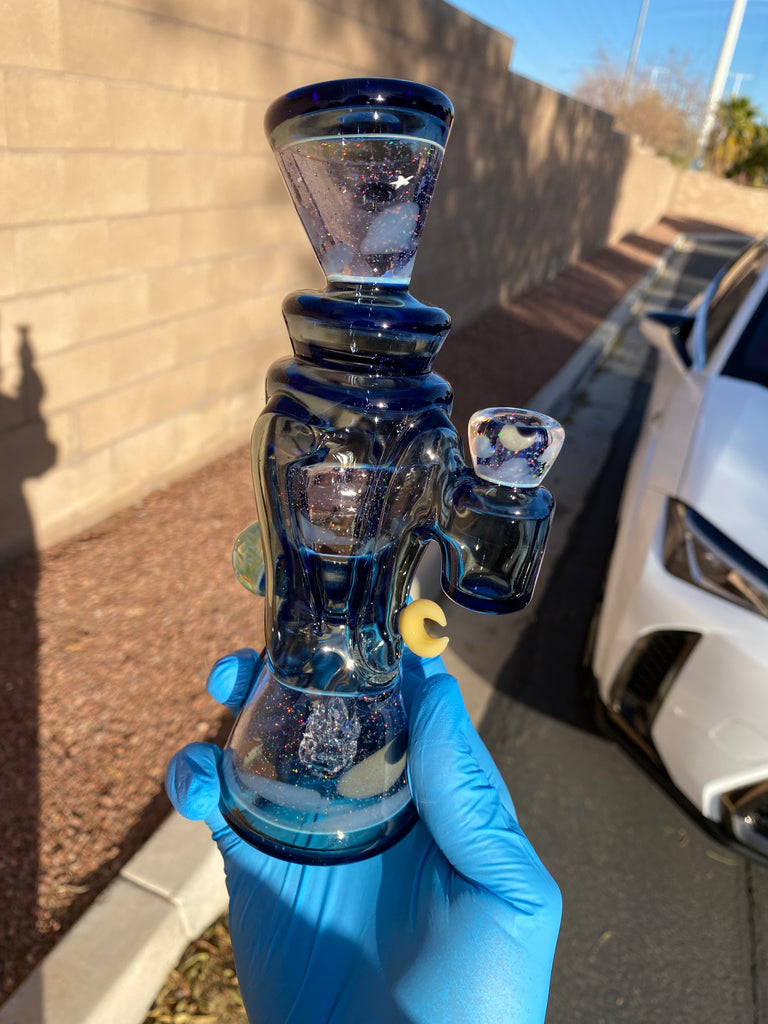 @rycraftedglass x  @philsiegelglass- Stargazer Full Size Recycler