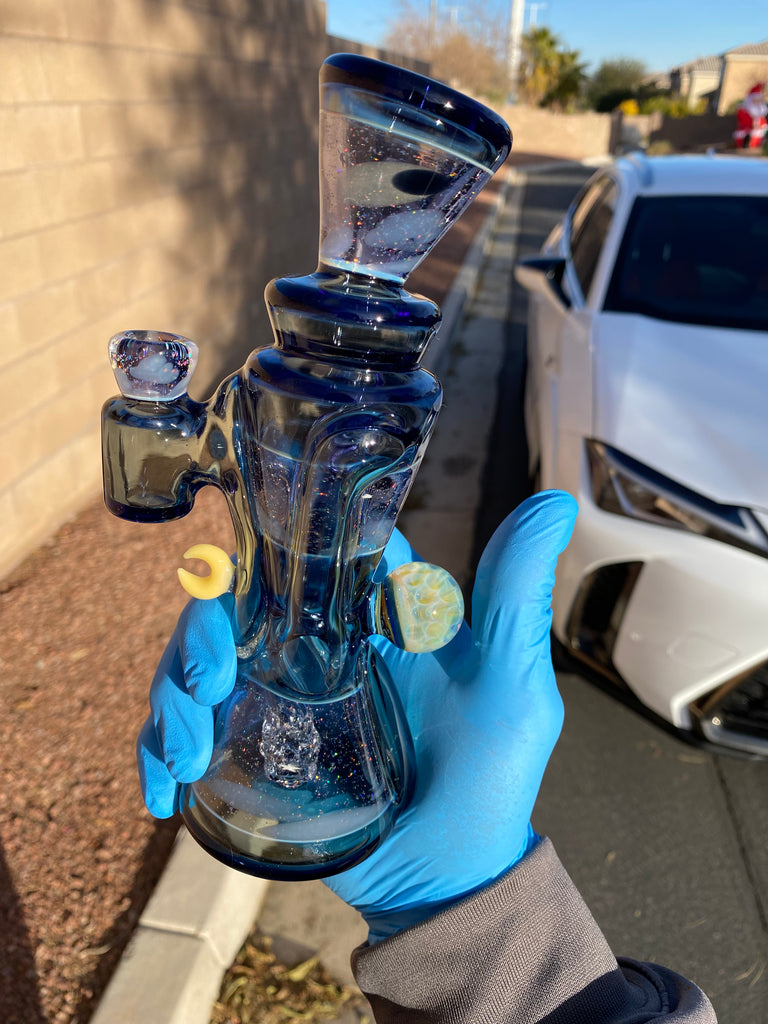 @rycraftedglass x  @philsiegelglass- Stargazer Full Size Recycler