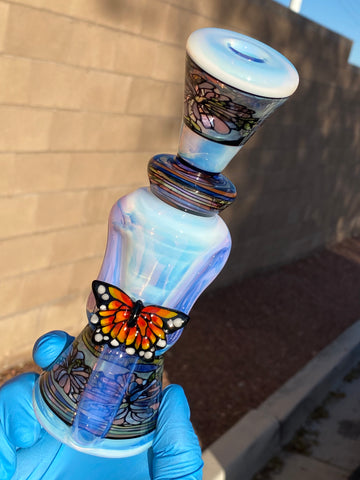 @rycraftedglass x @windstar_glass  - Full Size Recycler- Monarch Butterfly