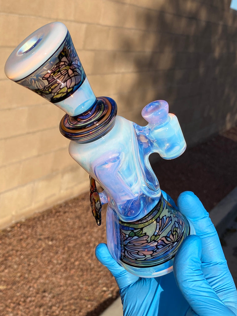 @rycraftedglass x @windstar_glass  - Full Size Recycler- Monarch Butterfly