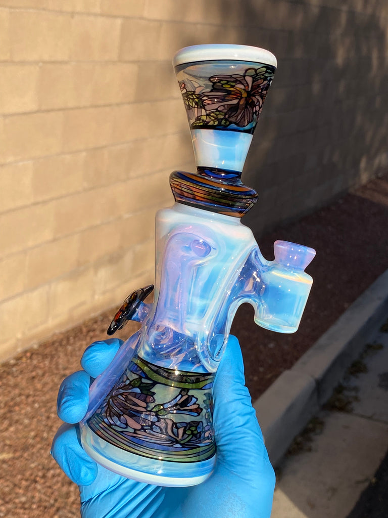 @rycraftedglass x @windstar_glass  - Full Size Recycler- Monarch Butterfly