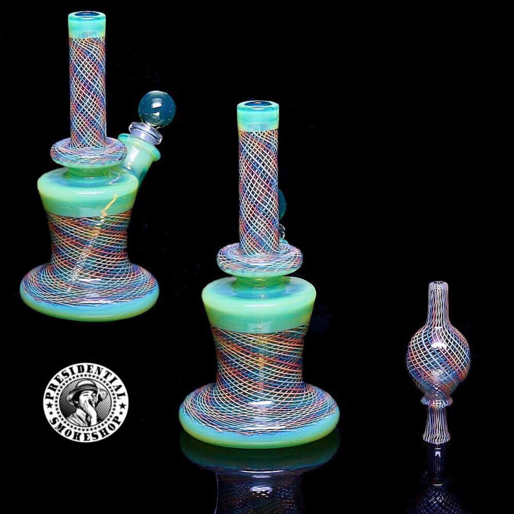Jeff Heath Glass,  Slyme and Rainbow Reticello Tube🌈