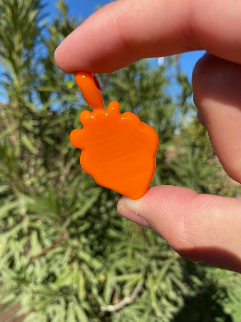 Babedrienne Orange Crayon  Heart Pendant
