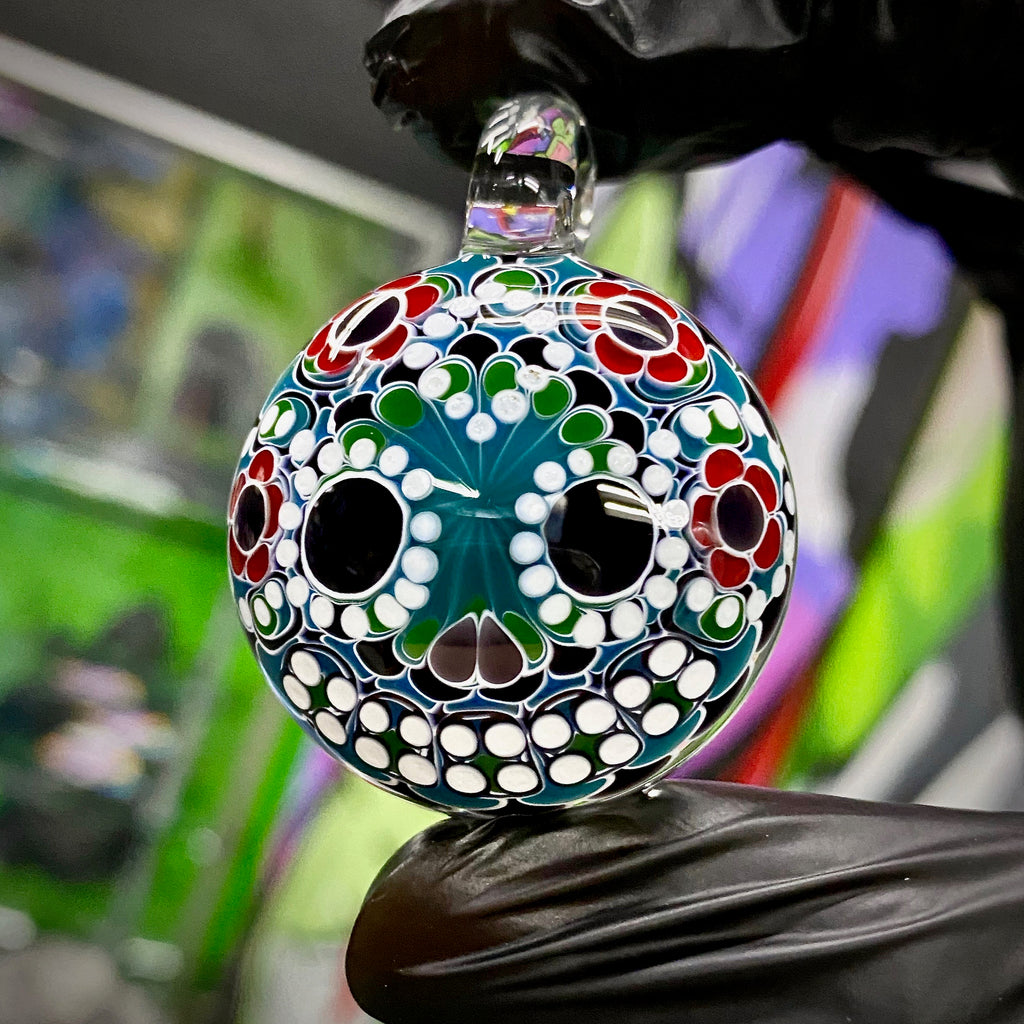 Olour- Sugar Skull Pendant #2