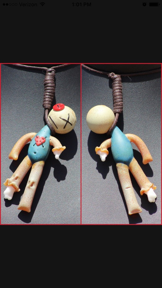 Blue & Tan Voodoo Pendant