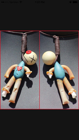 Blue & Tan Voodoo Pendant