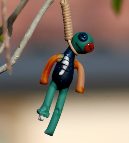 Green, Blue & Tan Voodoo Pendant