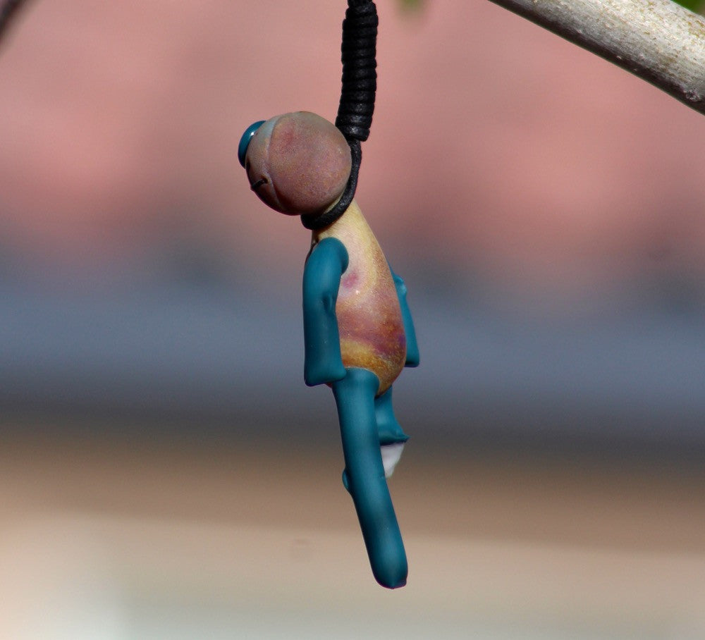 Tan & Blue Voodoo Pendant