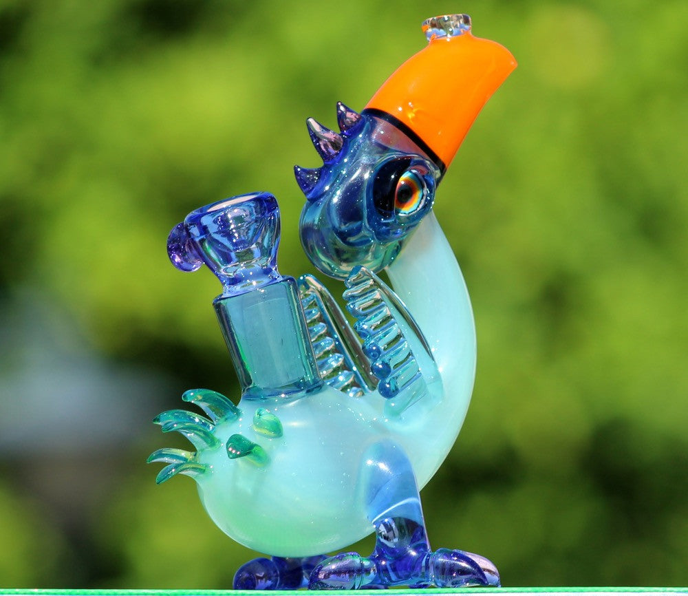 Blue Star Dust over Slime Prehistoric Birdie