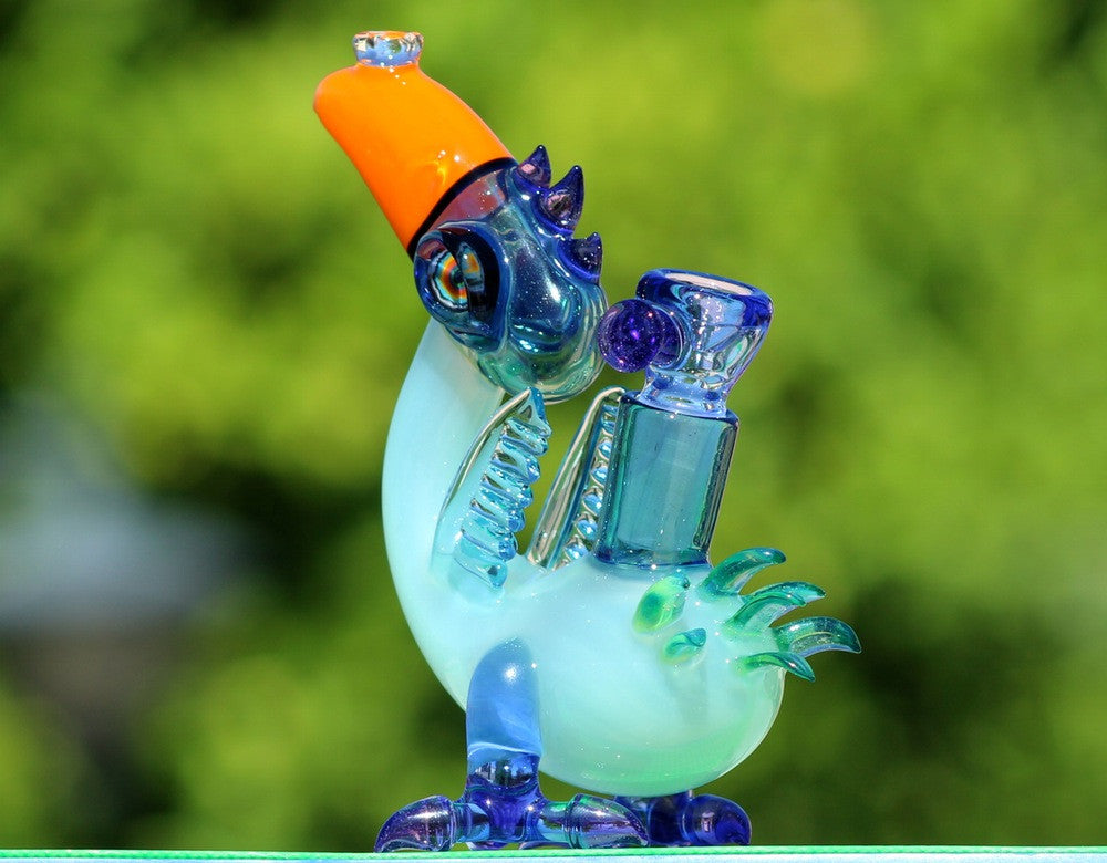 Blue Star Dust over Slime Prehistoric Birdie