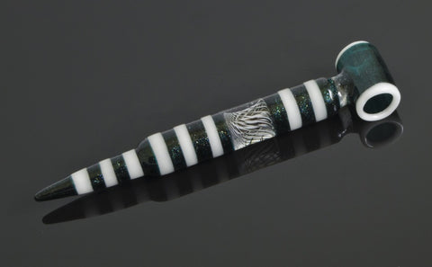 Blue Star Dust & White Bullet Pendant