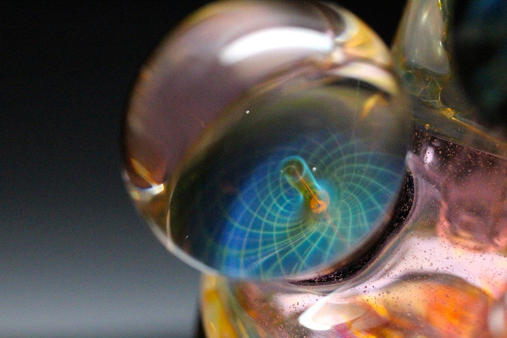 Pink Lollipop fumed Bubbler Rig